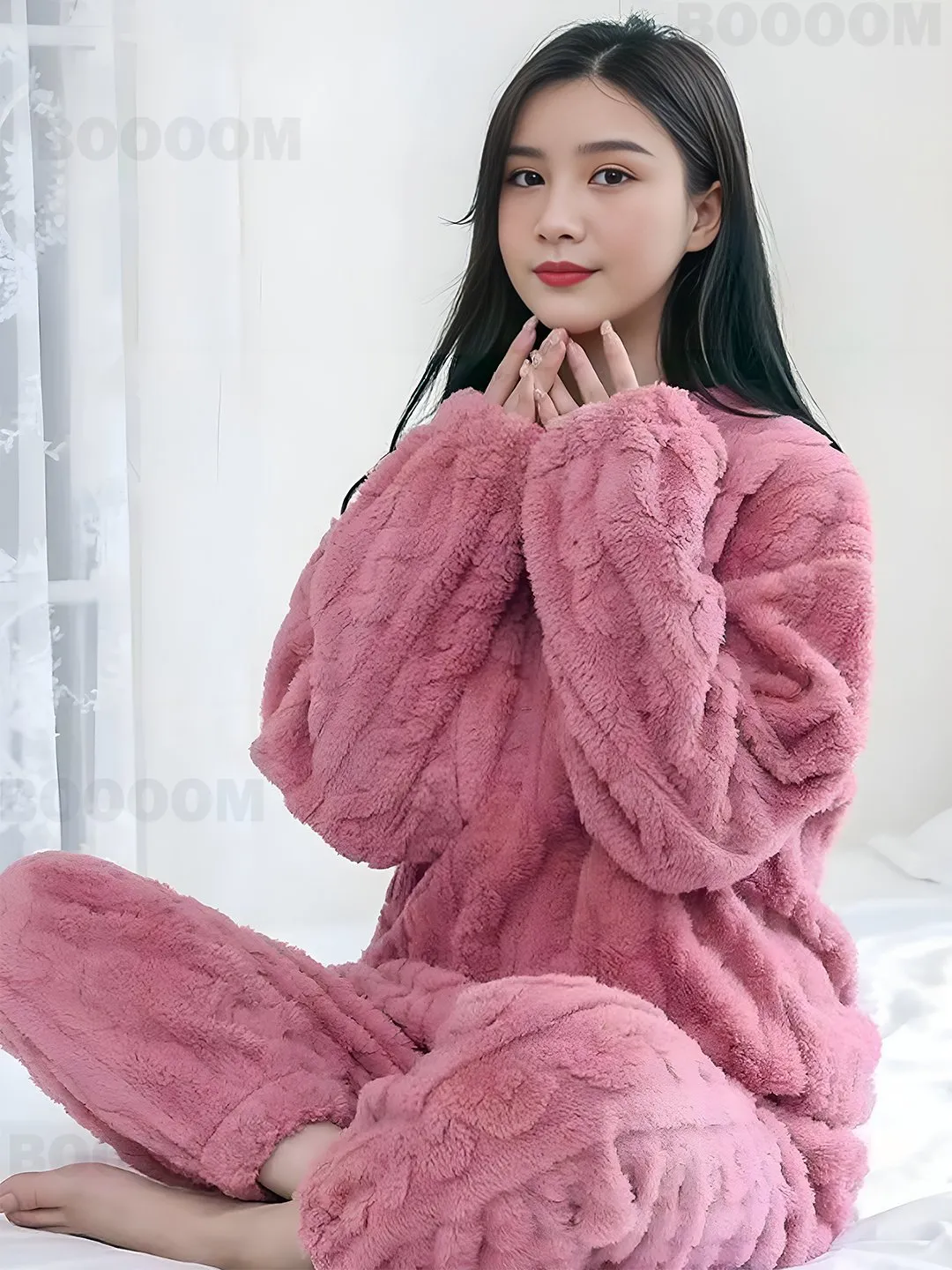 Shimlar bilan pijama, plyush, oversize