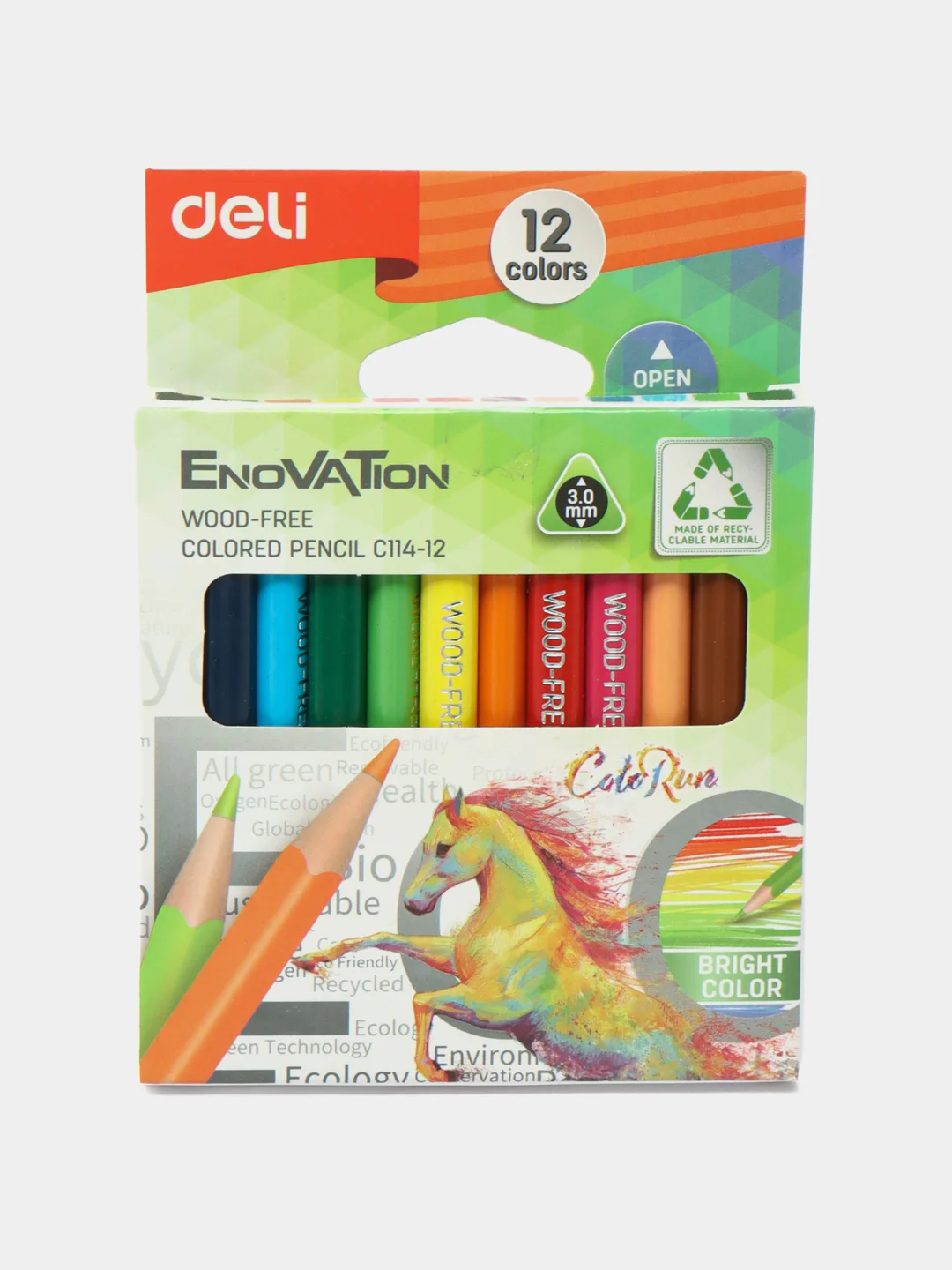 Rangli qalamlar, 12 ta rang, Deli EC114-12