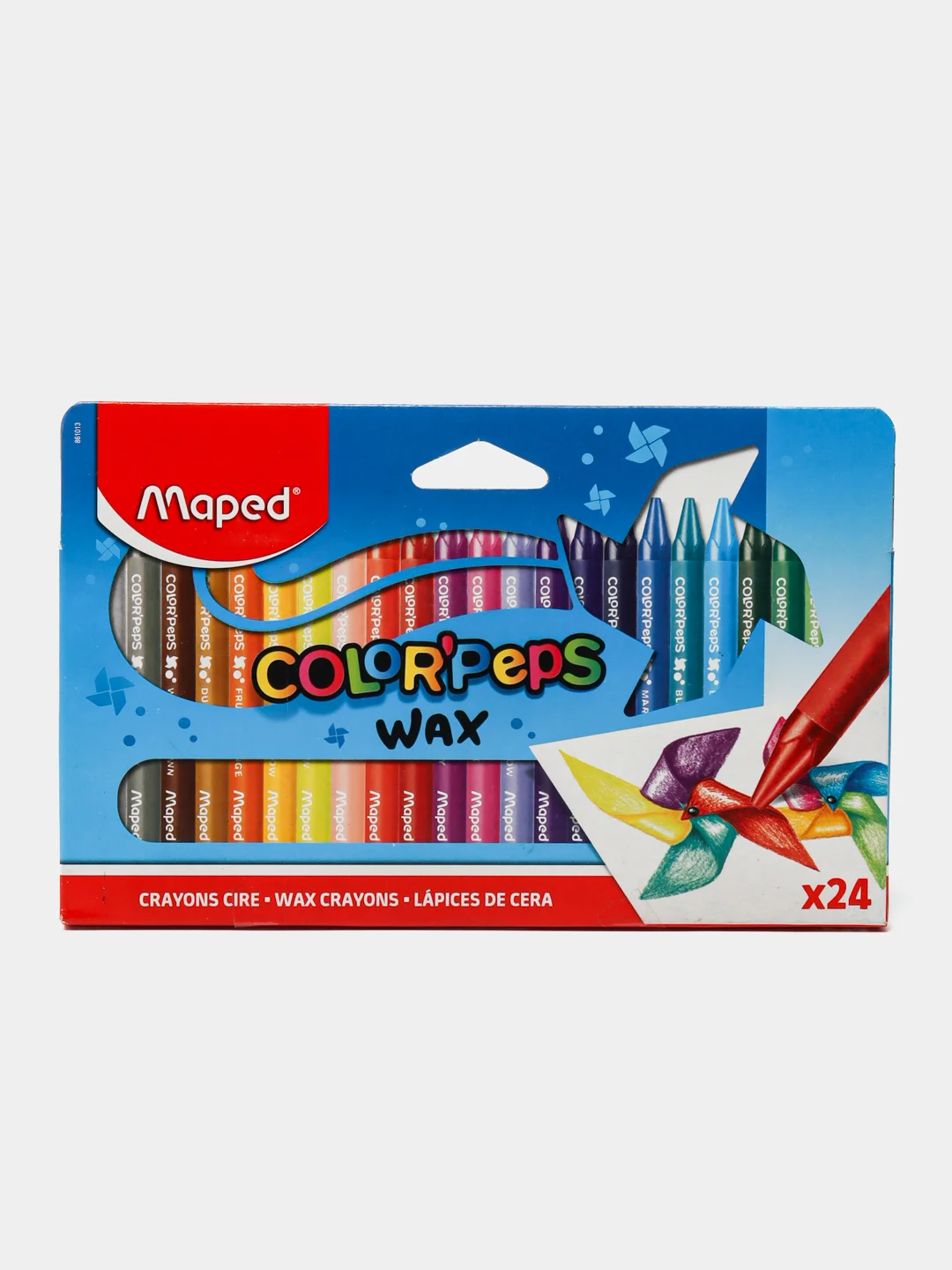 Qalamlar, yog'li pastel, Maped (24 rang, Wax)