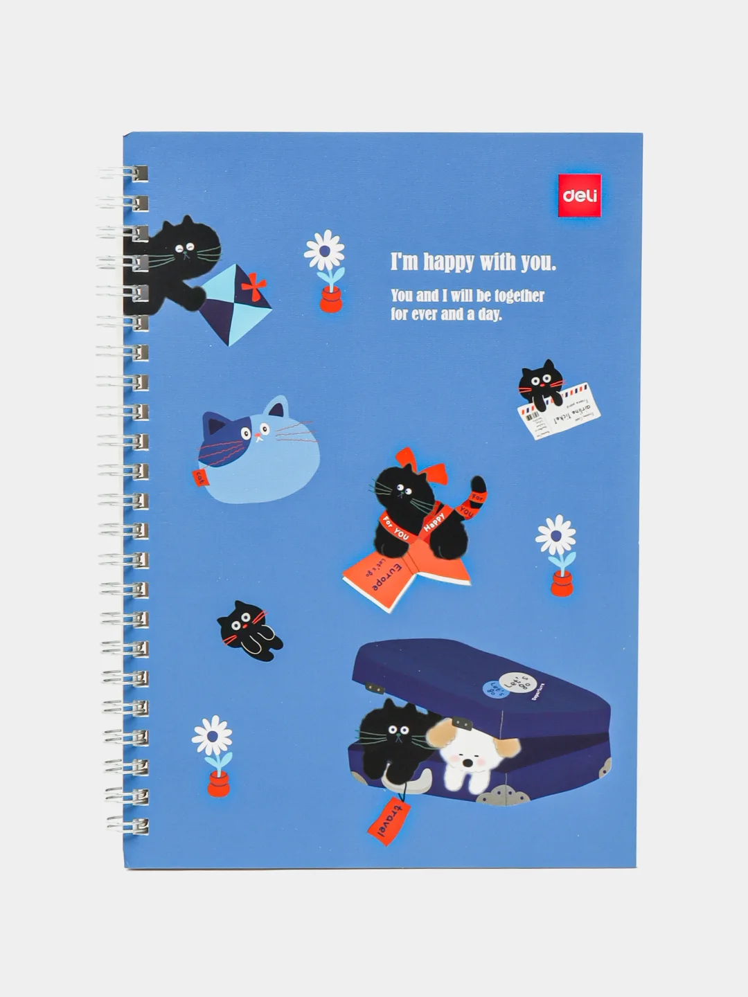 Bloknot A5, prujinali, ELA560 LX-05 Deli, 60 varaq