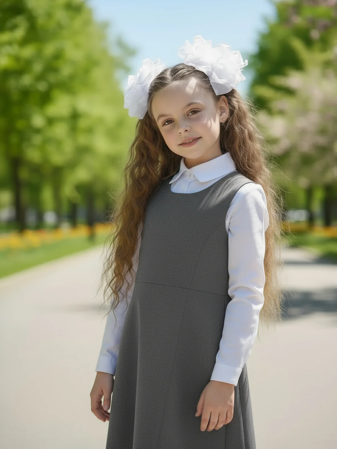 Qizlar uchun sarafan, maktab uchun